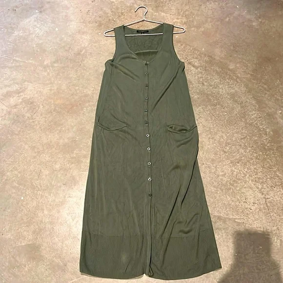 Banana Republic | Dresses | Banana Republic Sleeveless Knit Green Dress  Pockets Size M | Poshmark